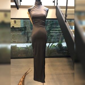 NEW Blue / Grey Mock Neck Maxi Dress XS / S